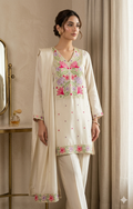 Ivory Blossom Embroidered Kurta Set