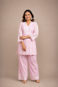 Blush Bloom Embroidered Co-ord Set